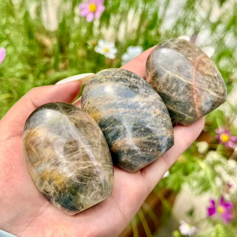 Black Moon Stone Decoration