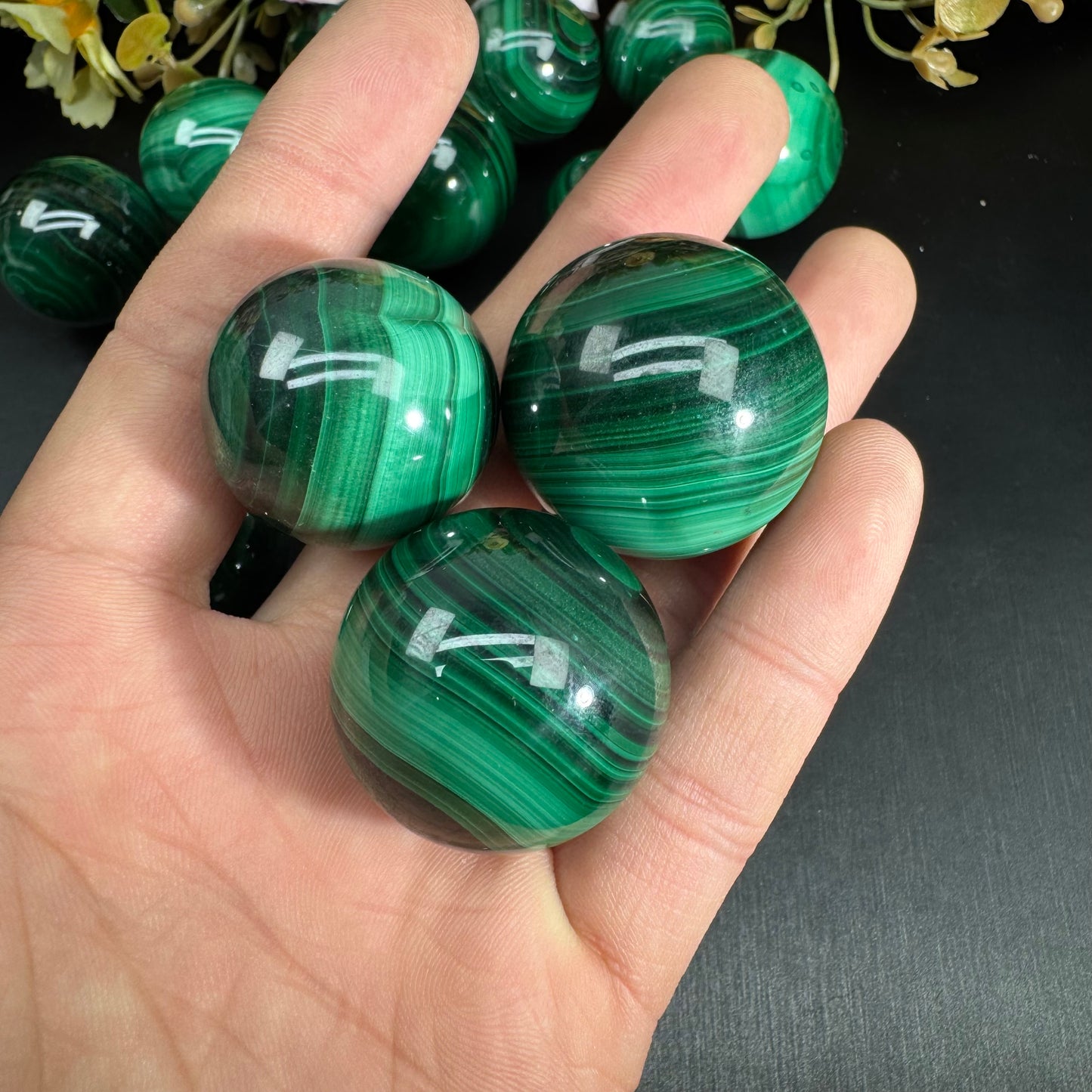 Mini Malachite Sphere