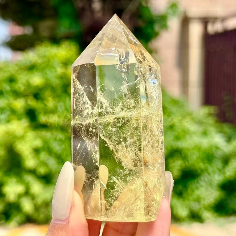 Natural Citrine Obelisk,High Quality Crystal Tower.