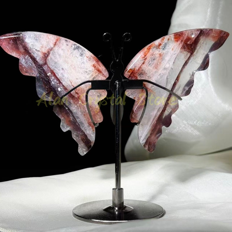 Red Fire Quartz Butterfly Wings
