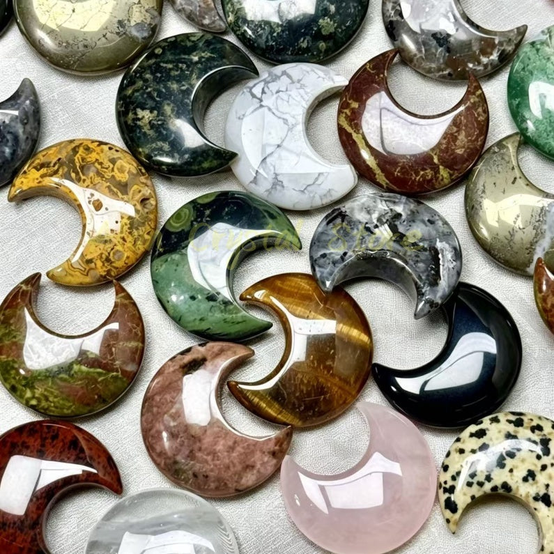 Mixed Crystal Moon Carving