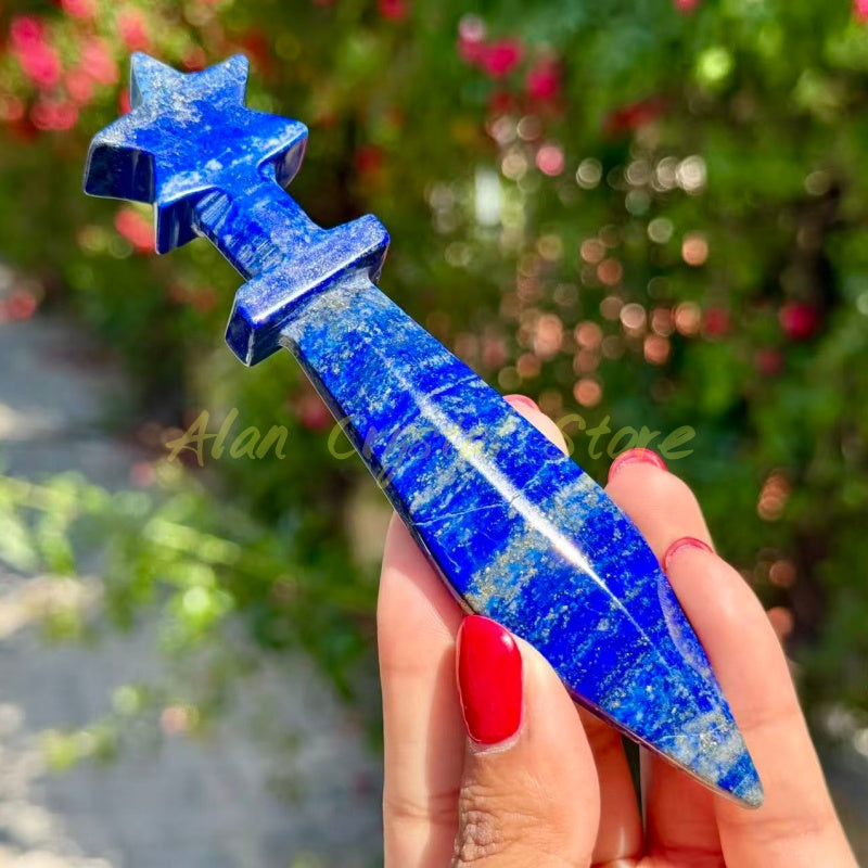 Lapiz Lazuli Sword Carving