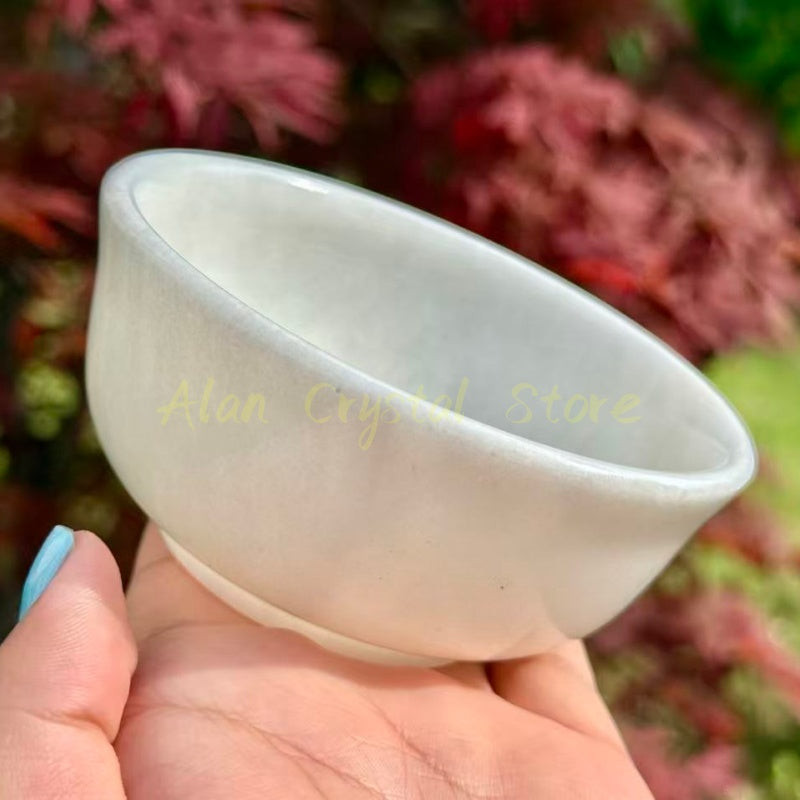 White Jade Bowl Carving