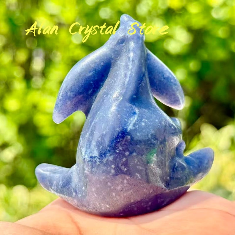 Blue Aventurine Donkey Carving