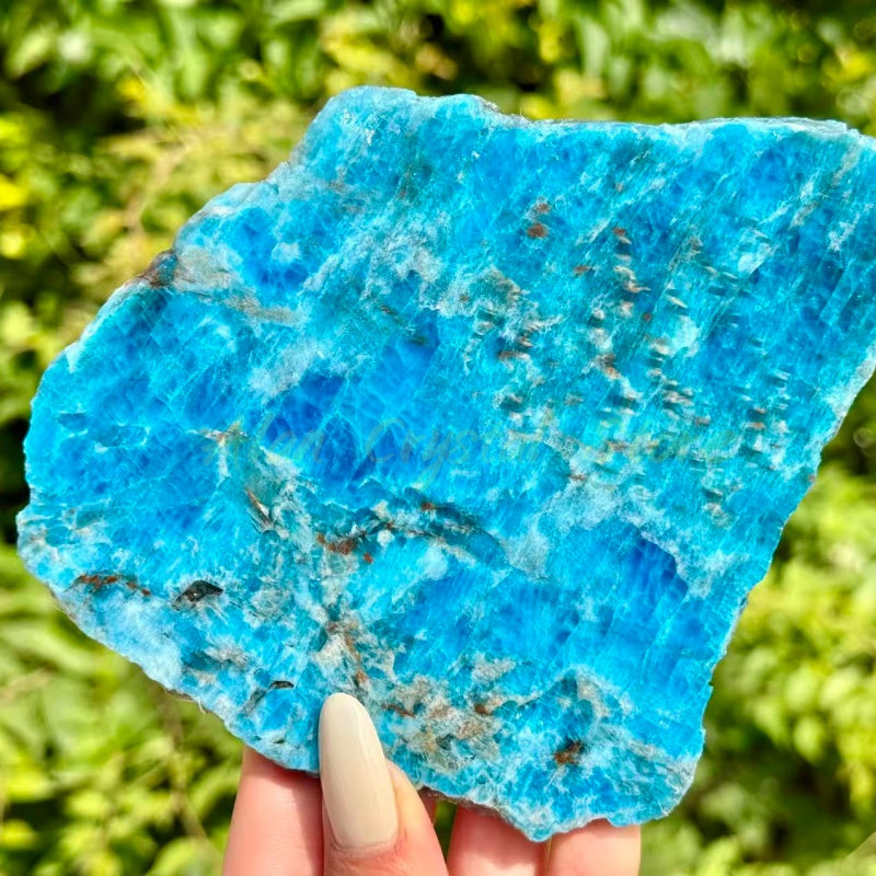 Blue Apatite Slice