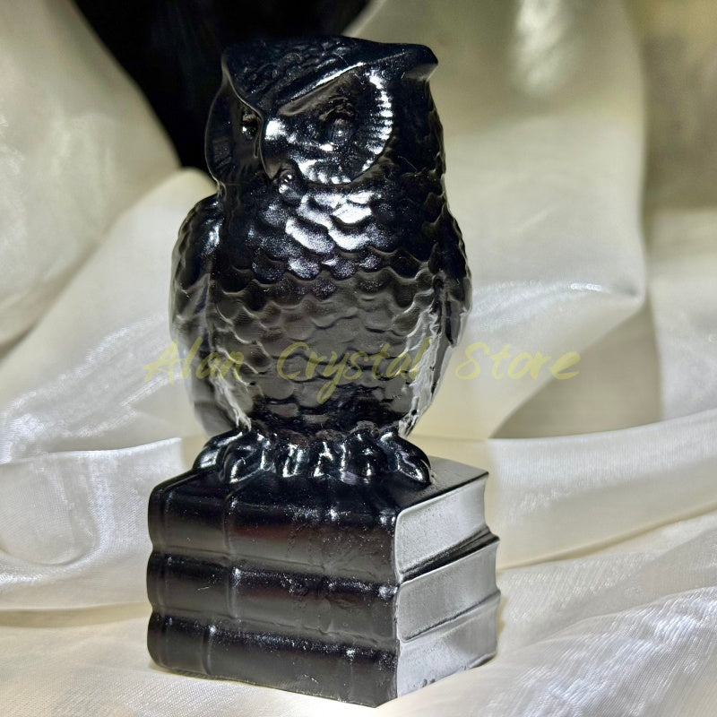 Natural Obsidian Owl 1PC