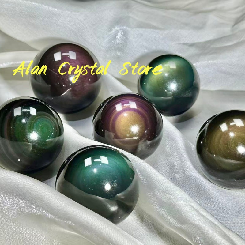 Rainbow Obsidian Sphere