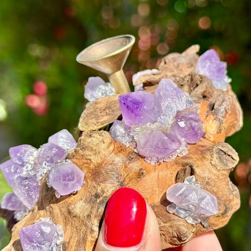 Amethyst Wood Sphere Base