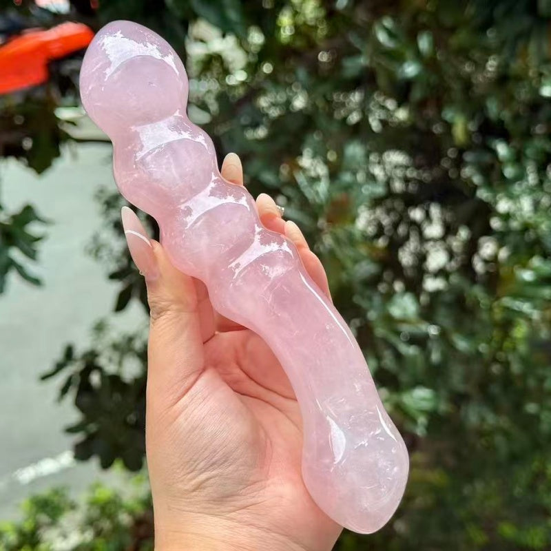 Natural Rose Quartz Massage stick.