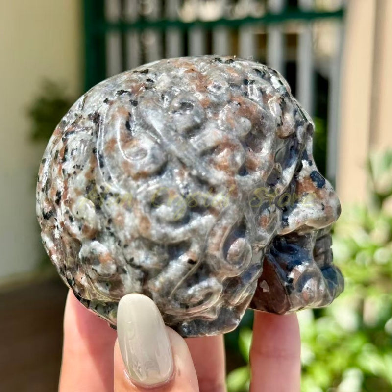 Yooperlite Skull Carving