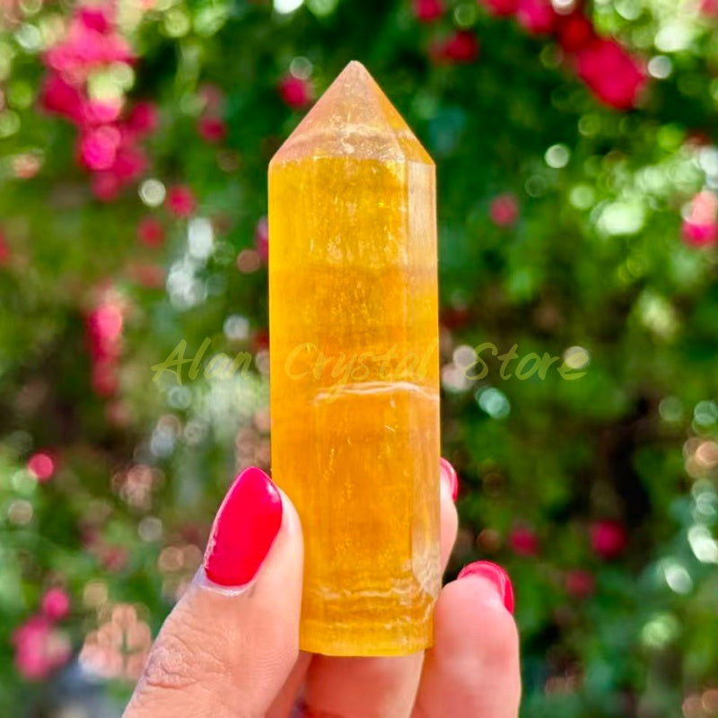 Yellow Fluorite Points