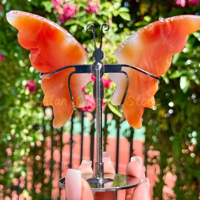 Carnelian Butterfly Carving