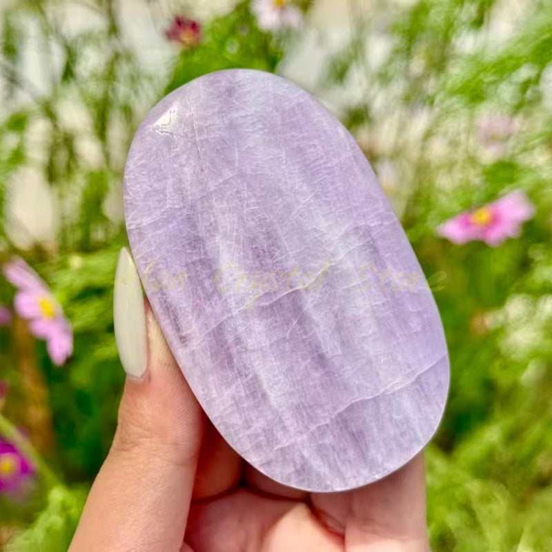 Pink Kunzite Palm Stone