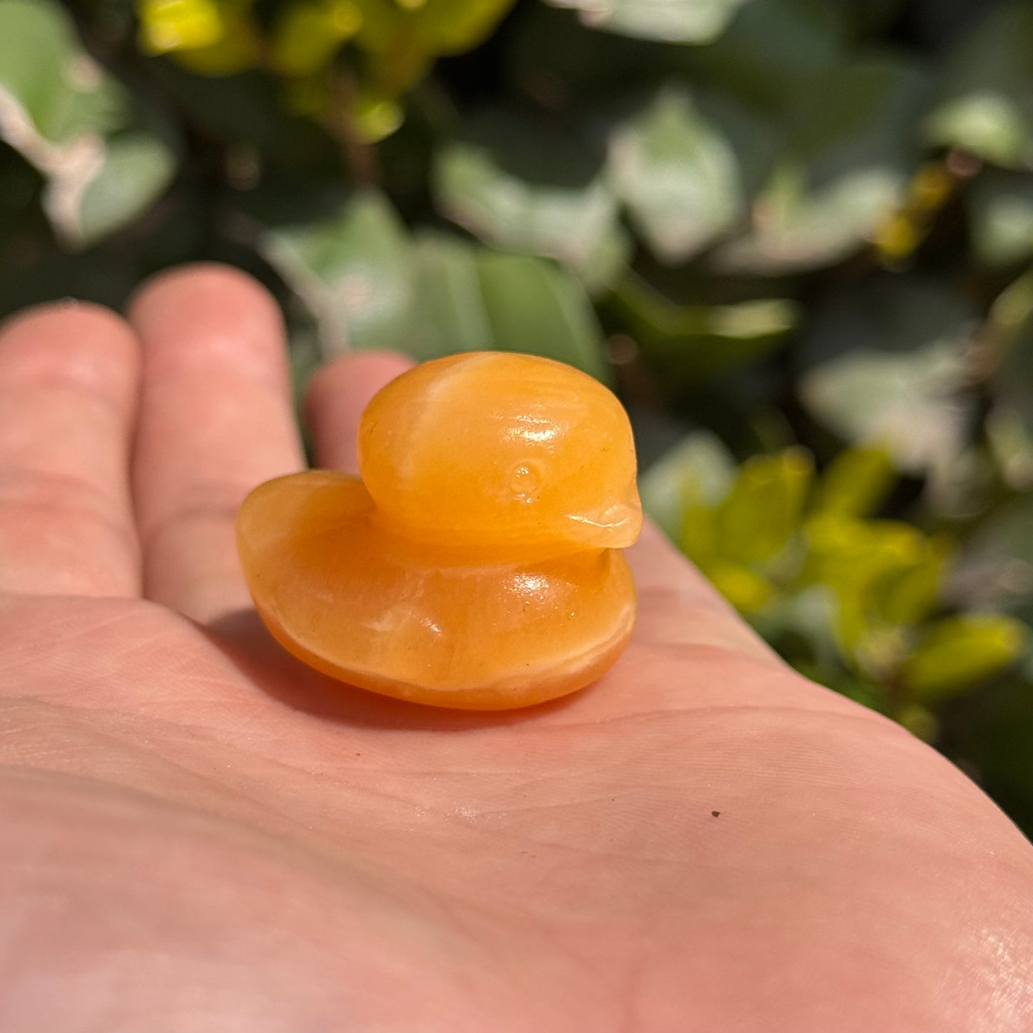 Natural Yellow Calcite Duck