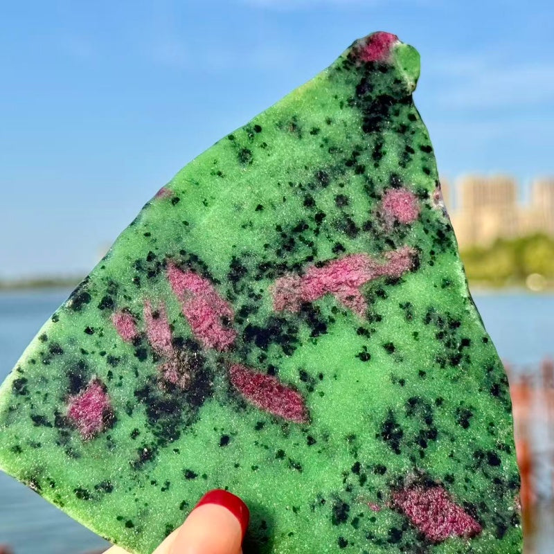 Natural Zoisite Slice. 1PC