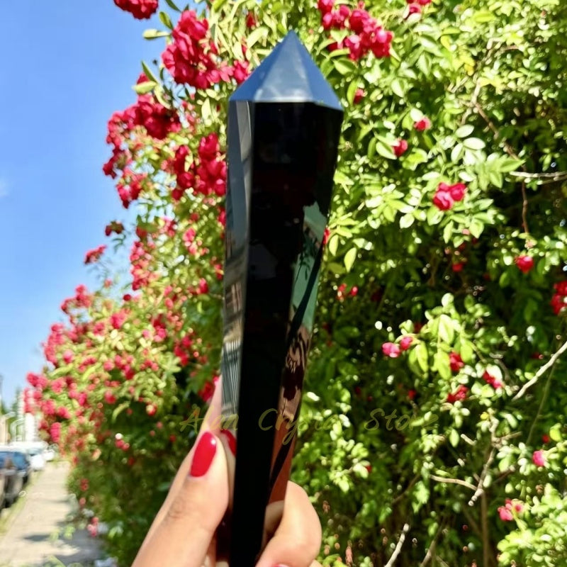 Black ObsIdian Wand Healing Decoration