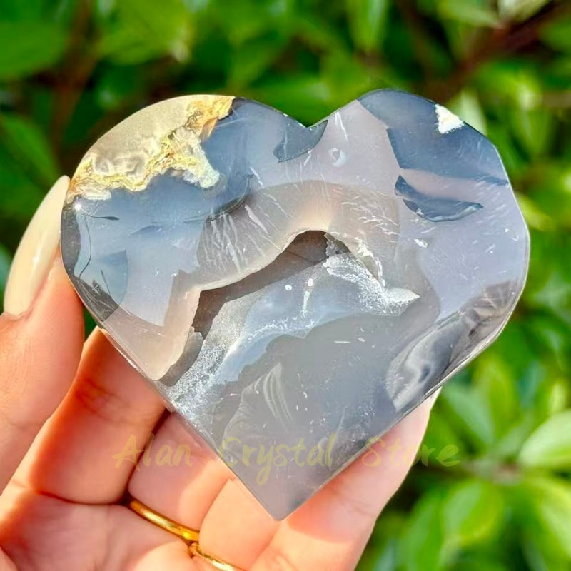 Volcano Agate Heart