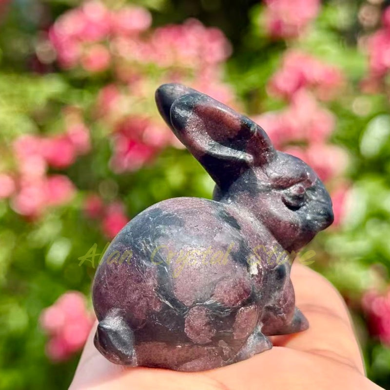 Garnet Rabbit Carving