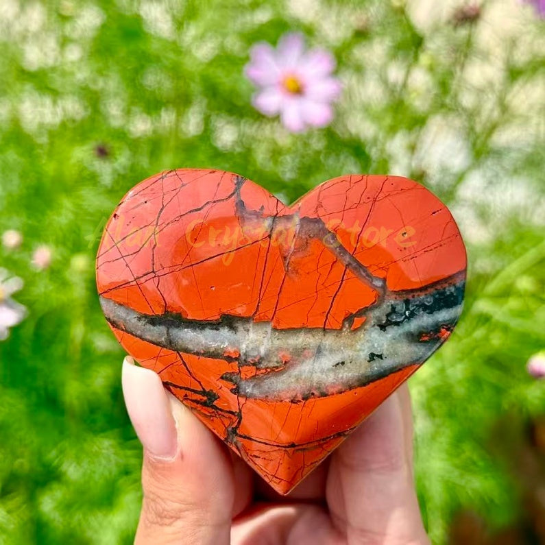 Red Jasper Heart