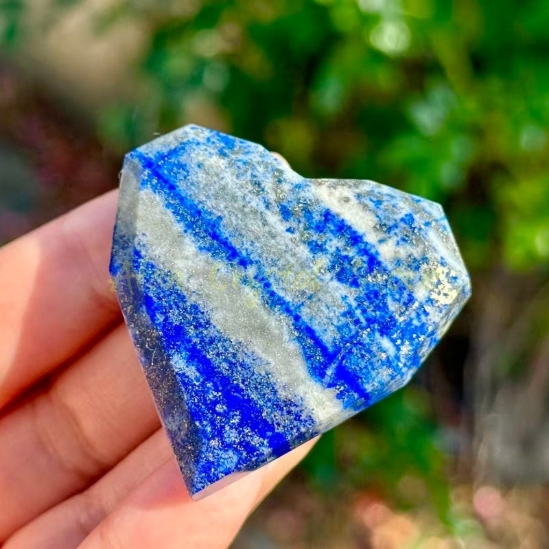 Lapis Lazuli Facet Heart