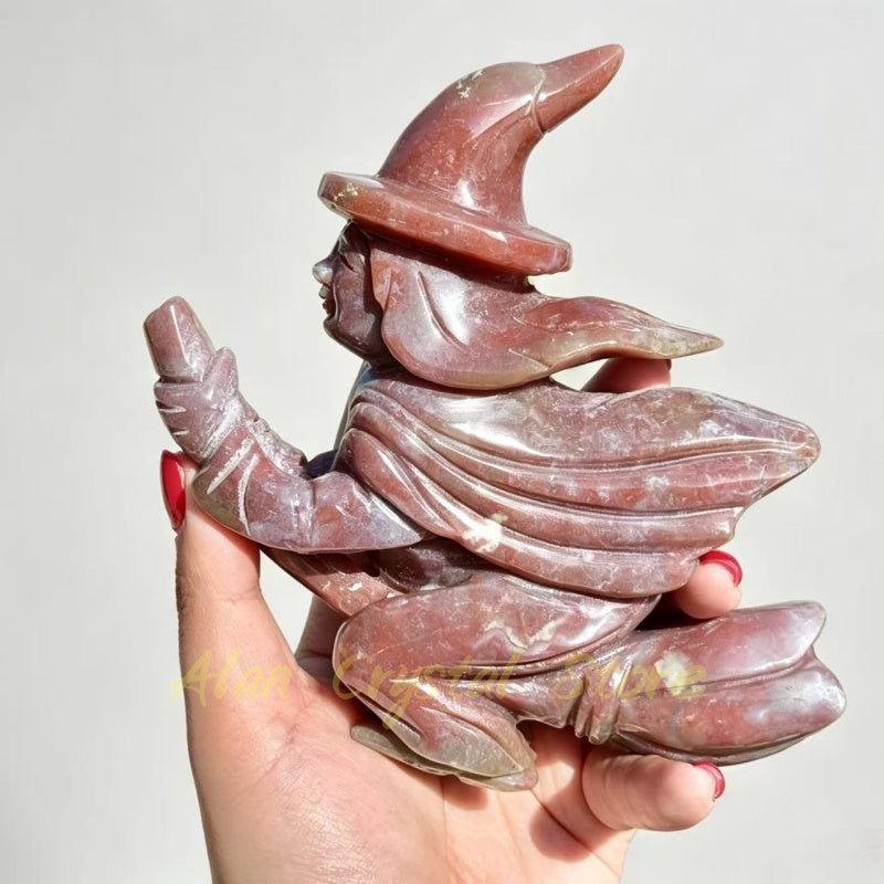 Ocean Jasper Wizard Carving