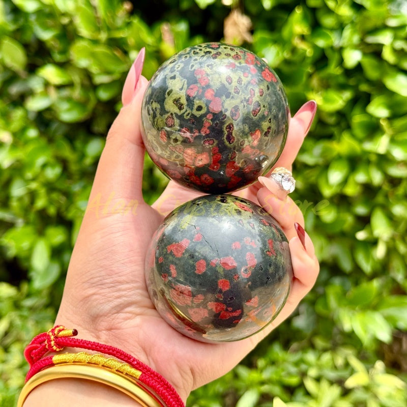 Natural Oriental Jasper Sphere.