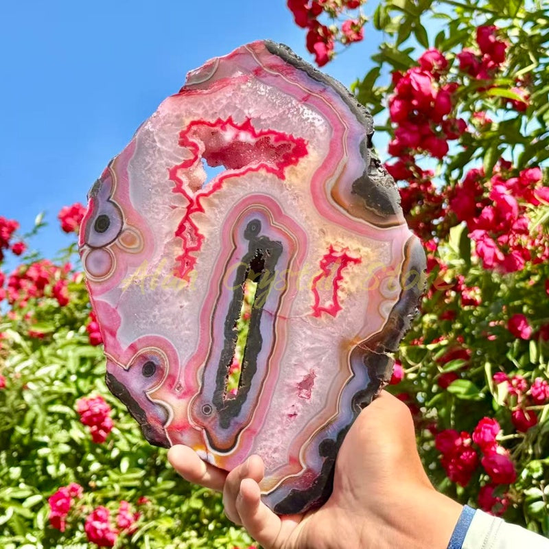 Druzy Agate Slice
