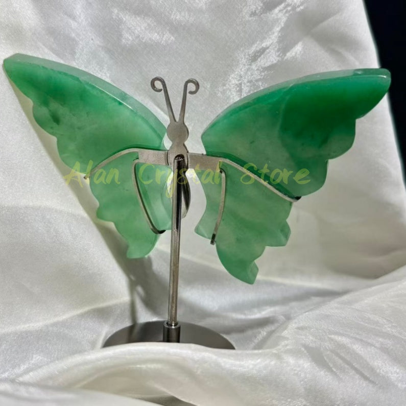 Green Aventurine Butterfly Wings