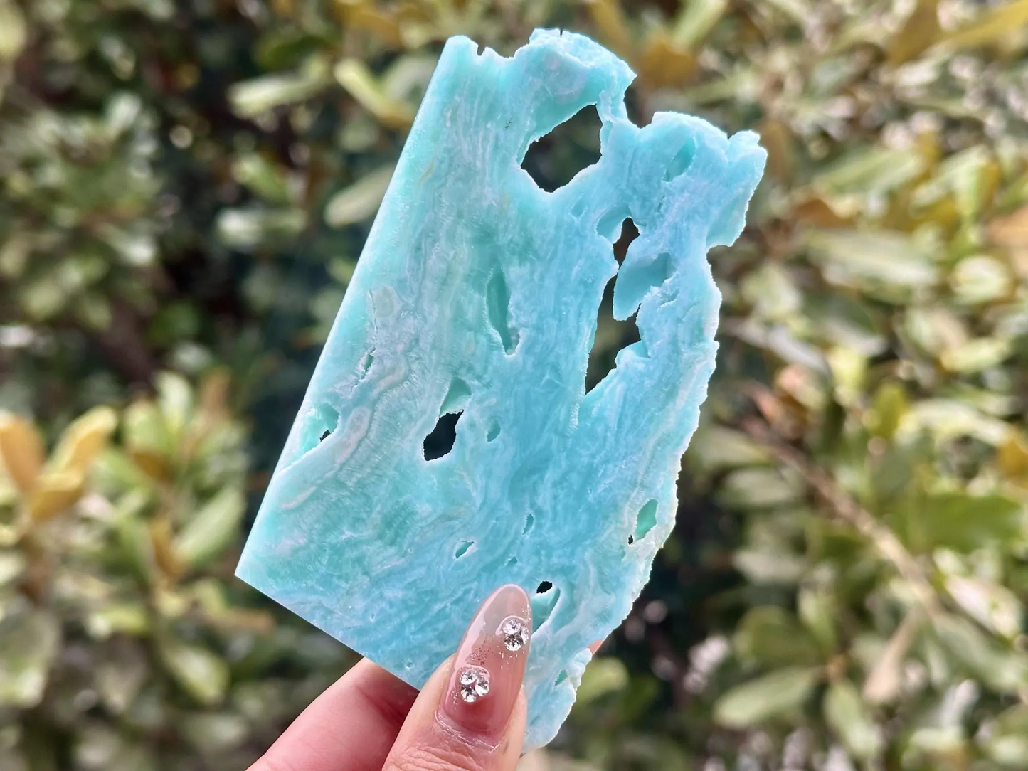 Natural Hemimorphite Slice,Crystal quartz Slice.