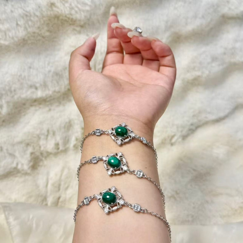 Natural Malachite Bracelet.