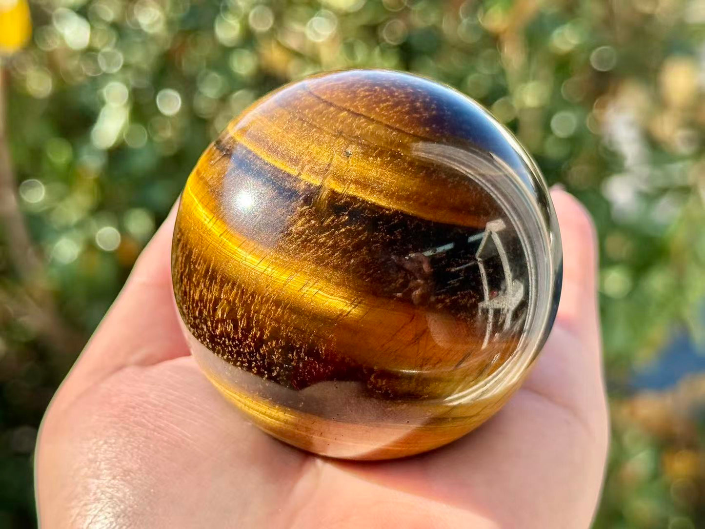 Natural Tiger eye Stone Sphere,High Quality Ball.1PC