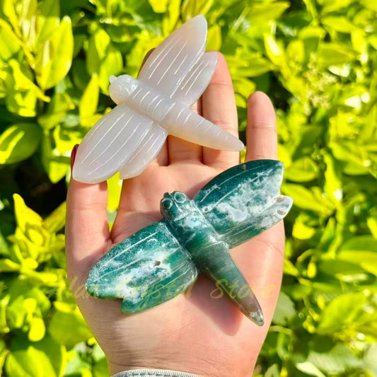 Ocean Jasper Dragonfly Carving