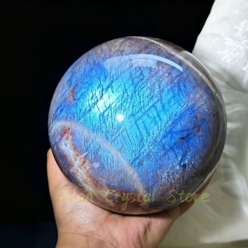 Large Size Blue Moon Stone Sphere 1PC