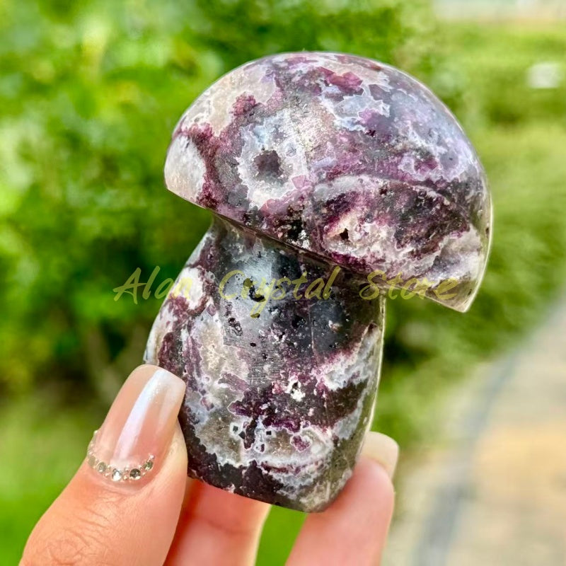 Natural Purple Sphalerite Mushroom.1PC