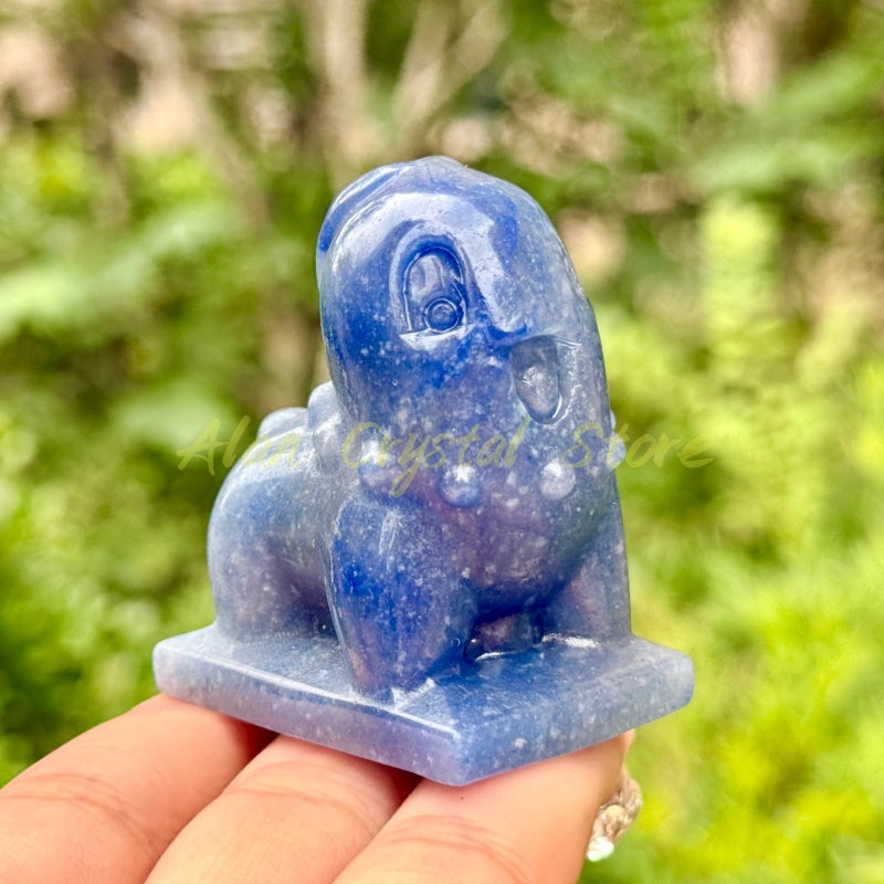 Natural Crystal Quartz Chikorita Carving.1PC