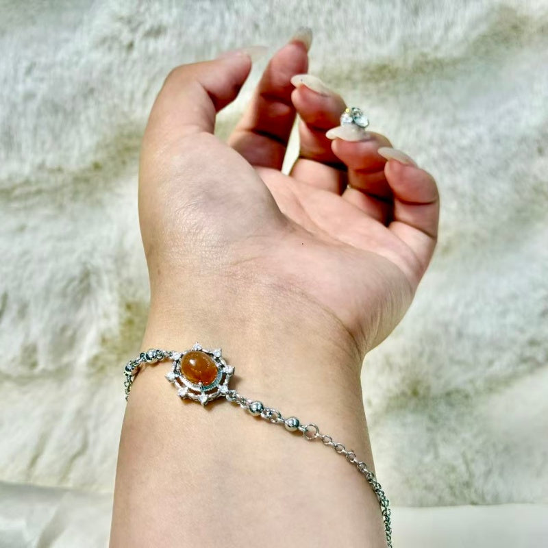 Natural Golden Sun Stone Bracelet.