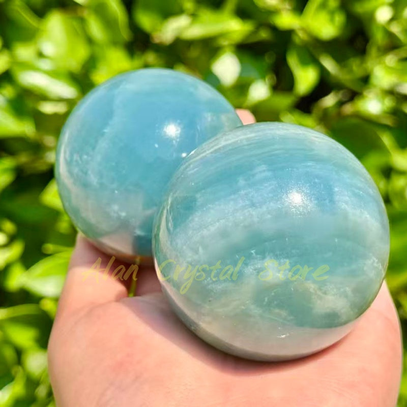 Natural Blue Onyx Sphere.
