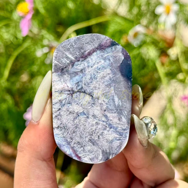 Purple Mica Palm Stone