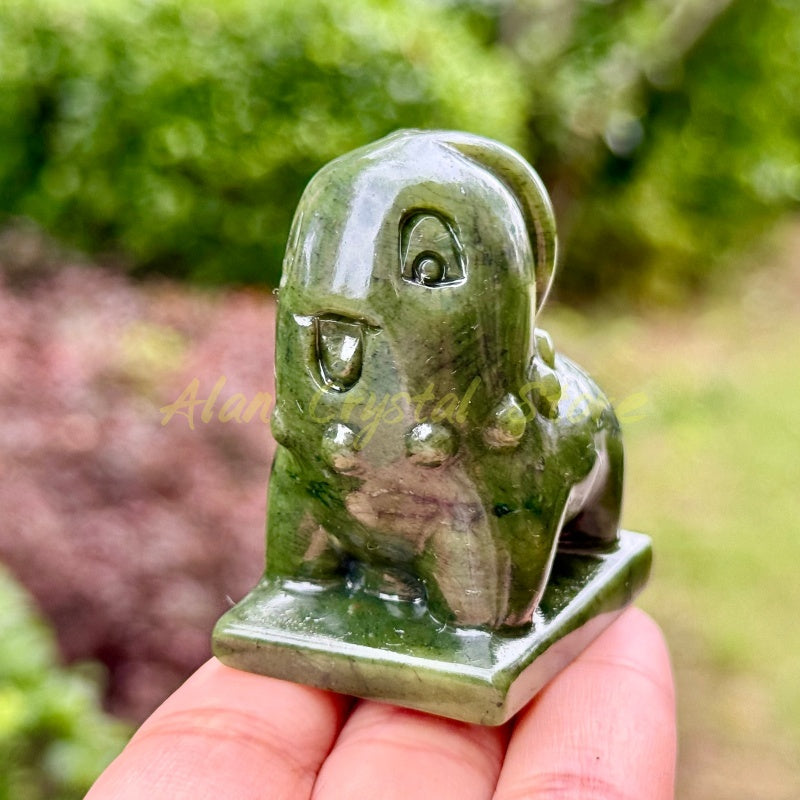 Natural Crystal Quartz Chikorita Carving.1PC