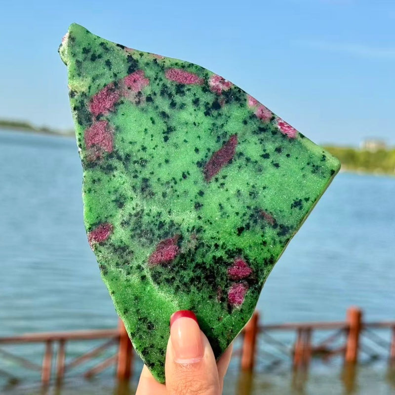 Natural Zoisite Slice. 1PC