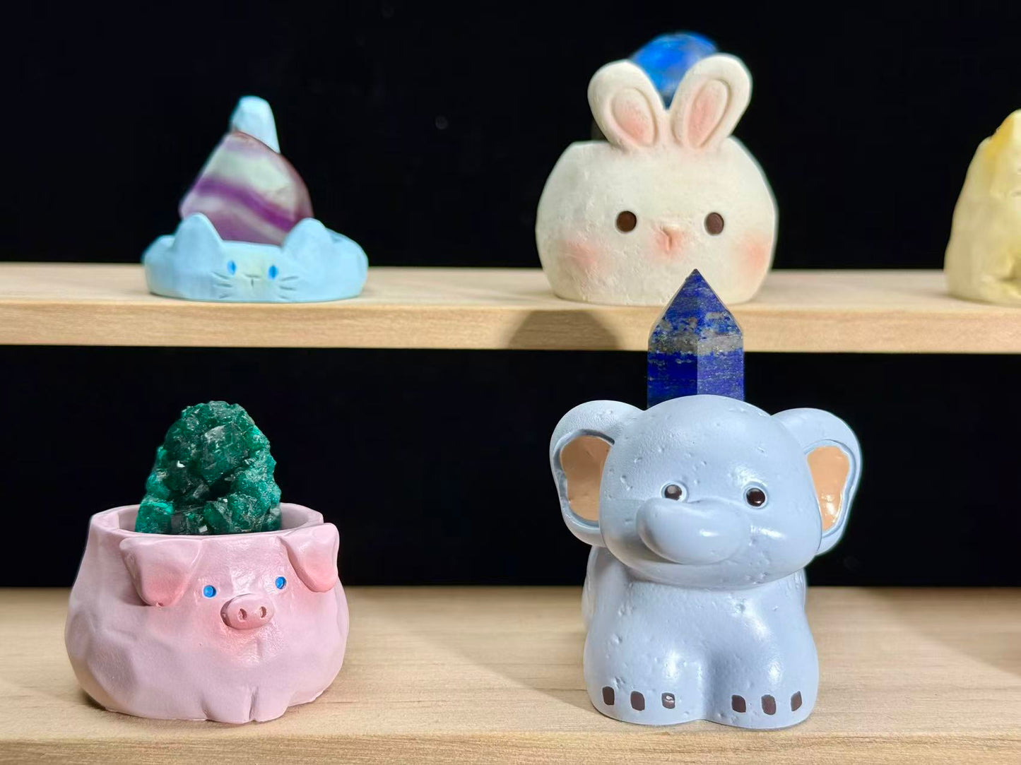 Natural Crystal Stone mystery box,Cute Pet Base,Raw Stone