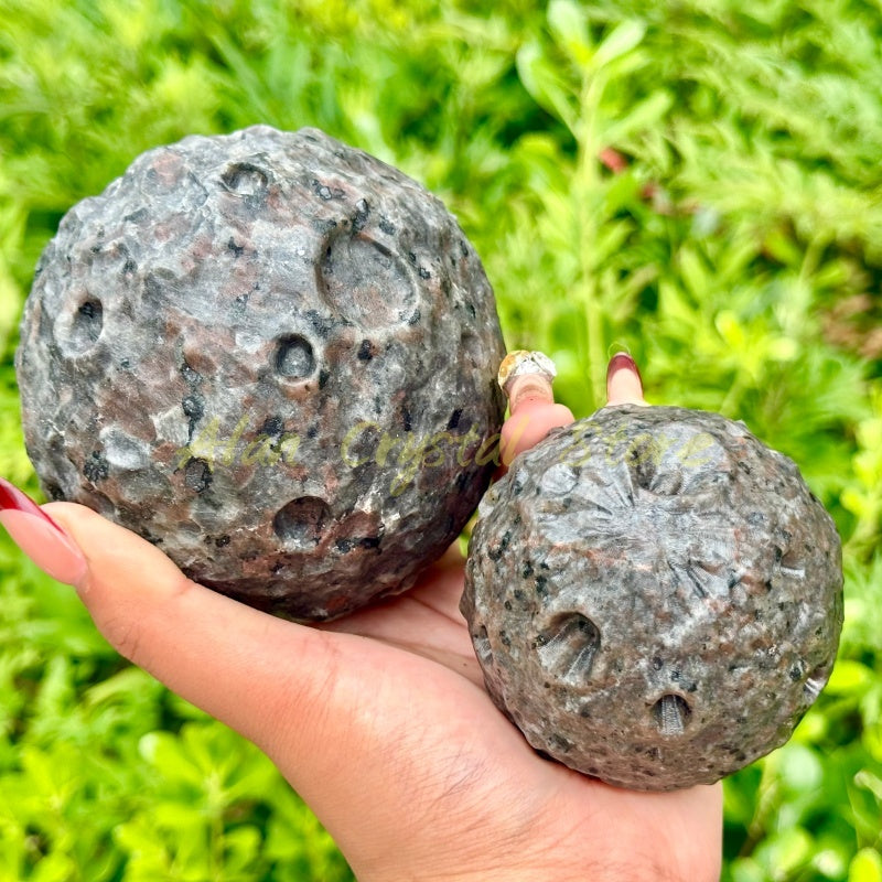 Natural Yooperlite Moon Ball Carving.