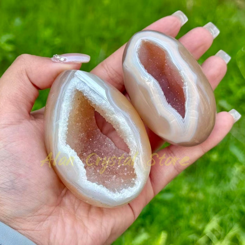 Natural Agate Geode Egg.1PC
