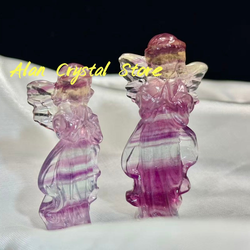 Candy Fluorite Angel Carving