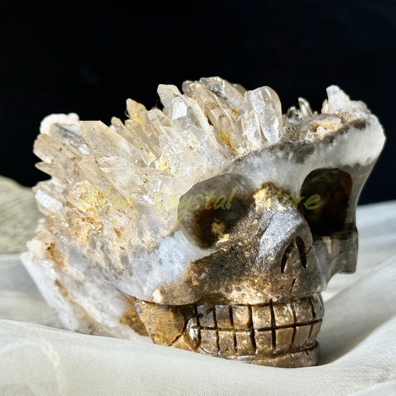 Natural Crystal Cluster Skull.1PC