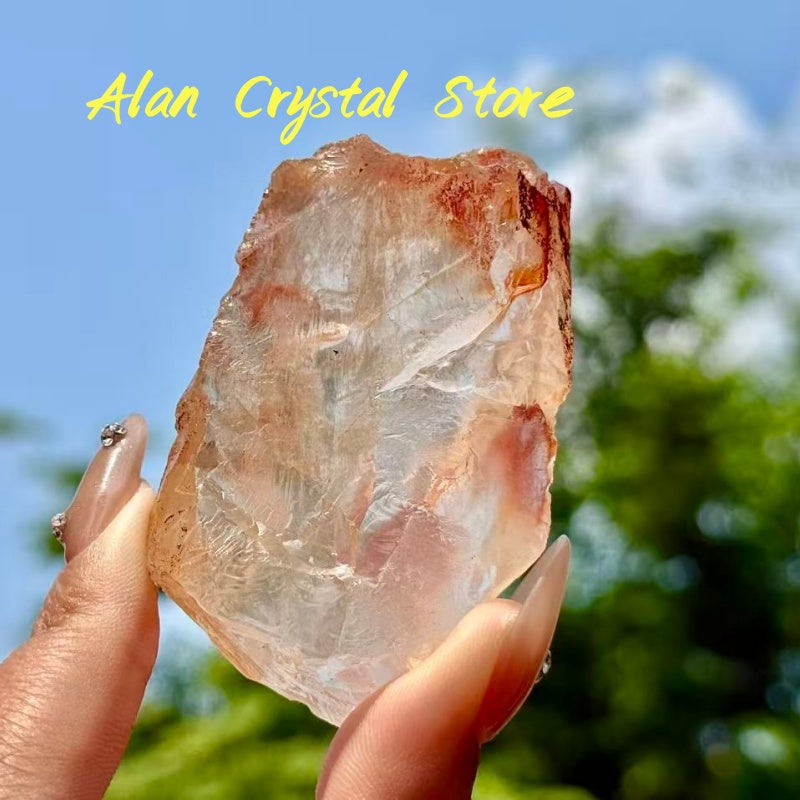 Red Fire Quartz Raw Stone