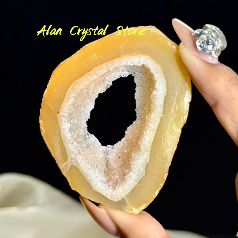 Druzy Agate Geode Slice