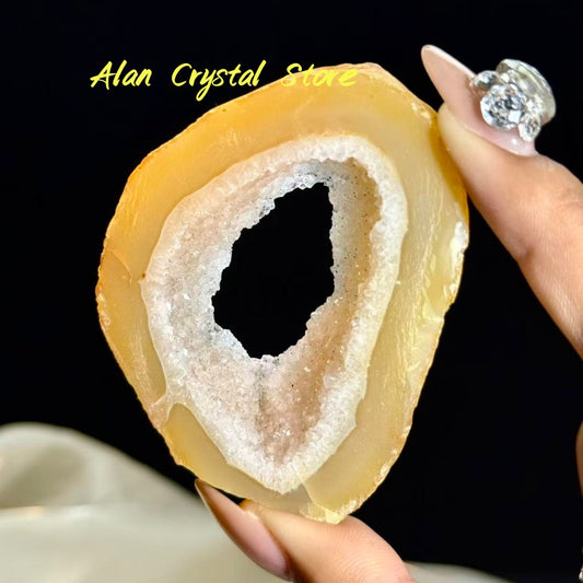 Druzy Agate Geode Slice