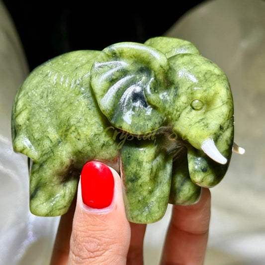 Natural Xiuyan Jade Elephant.1PC