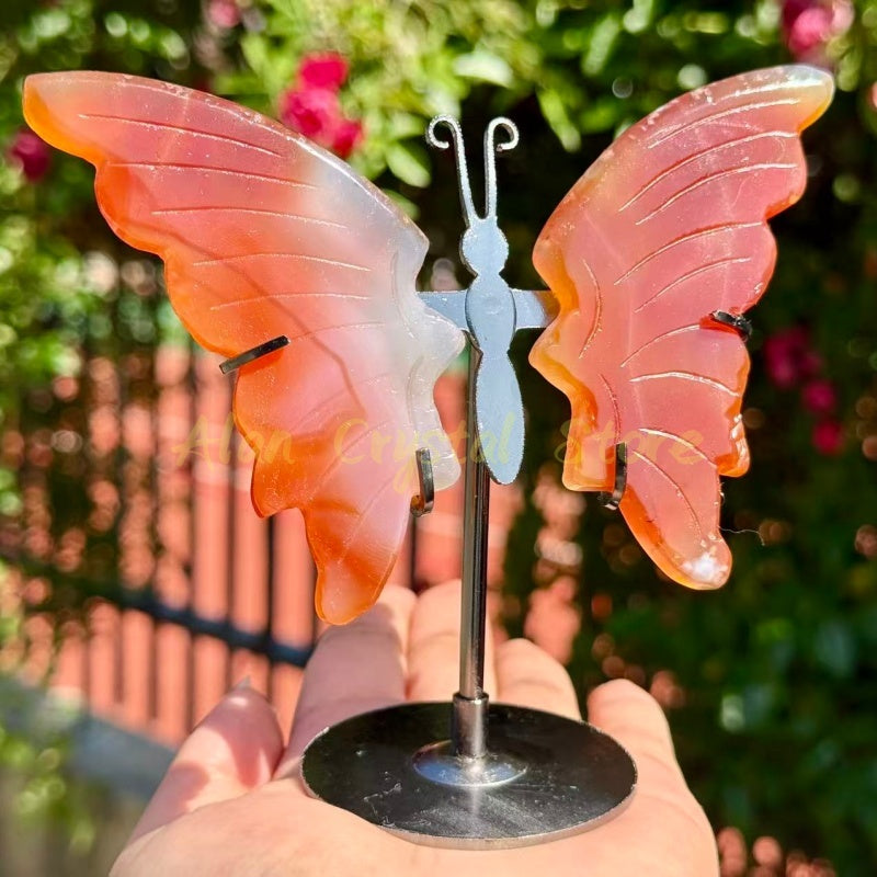 Carnelian Butterfly Carving